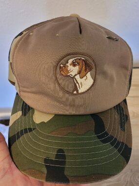 VTG DUCK BAY Camo Hat Insulated Hunting Dog Fishing Adj Snapback Cap Brown